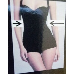 Shore‎ Shapes Swimwear One Piece Size 10 Black Active Body Shape Control NWT